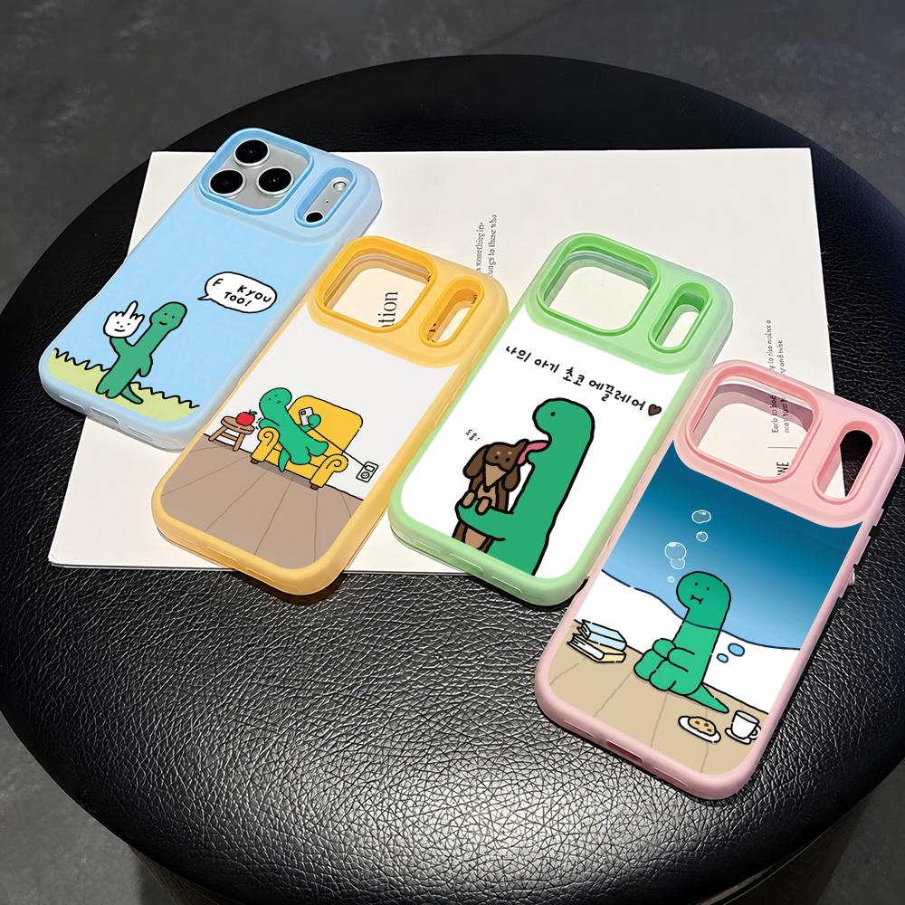 Phone Cases With Card Holder - J-JOGUMAN Studio Dinosaur Schattige Telefoonhoes 2-in-1