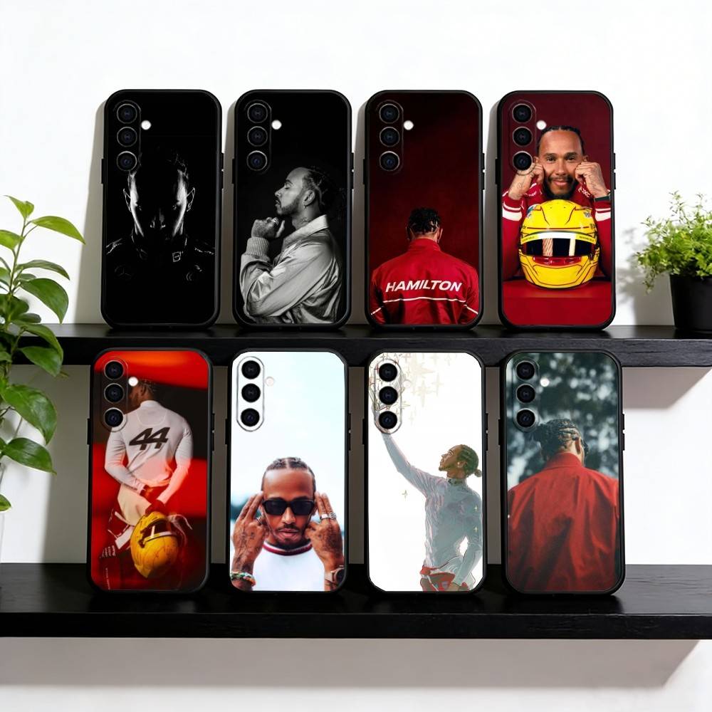 Phone Cases Hamilton - 44 L-Lewis H-Hamilton-S Telefoonhoesje Zwart Siliconen