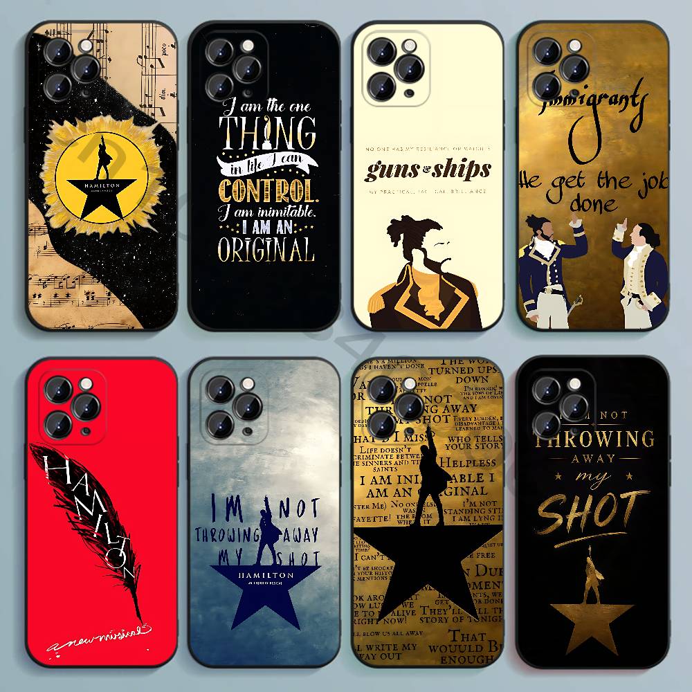 Phone Cases Hamilton - Hamilton Musical Lyrics Zwarte Zachte TPU