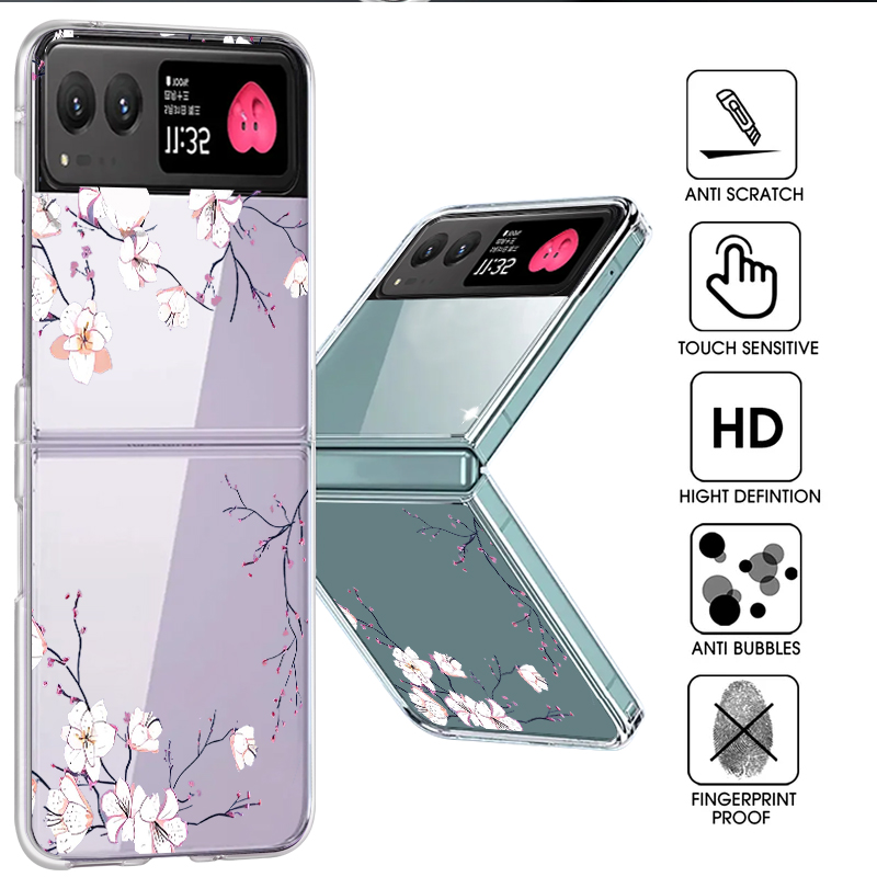 Phone Cases Transparent - Witte Bloemen Patroon Telefoon Case Voor