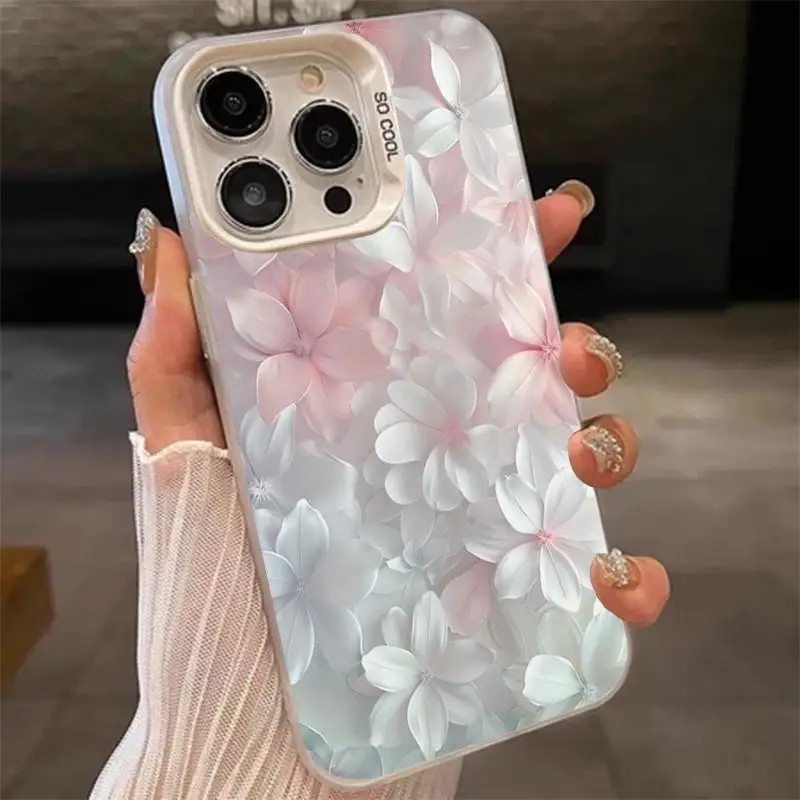 Phone Cases Otterbox - Roze Bloemenhoesje voor iPhone 15 Pro