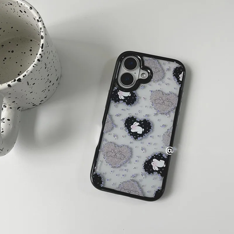 Phone Cases Girls - Koreaanse retro meisje liefde konijn paarse
