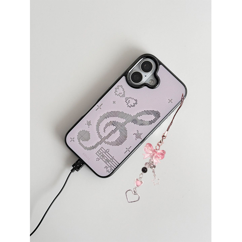 Phone Cases Korea - INS Koreaans Roze Mozaïek Muzieknoten Telefoonhoesje