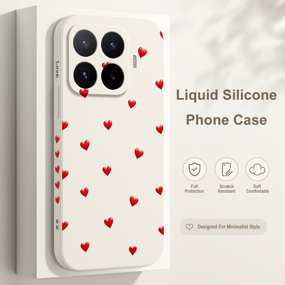 Phone Cases Xiaomi 15T - Karmozijnrode Hart Telefoonhoesje Voor Xiaomi 17T