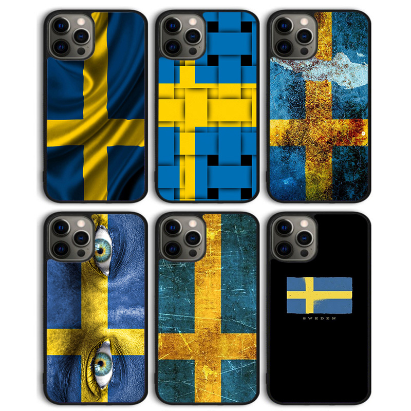 Phone Cases Sweden - Zweden Vlag Telefoon Case Achterkant voor