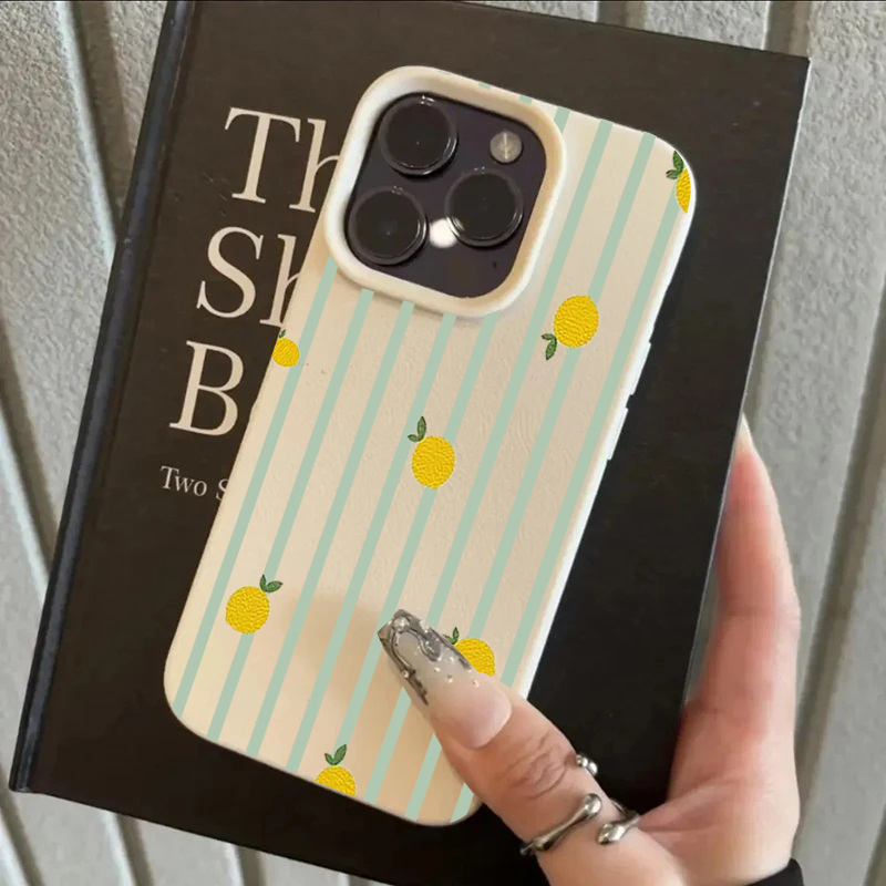 Phone Cases For Iphone 17 - Stootvaste schattige telefoonhoes met citroenpatroon van