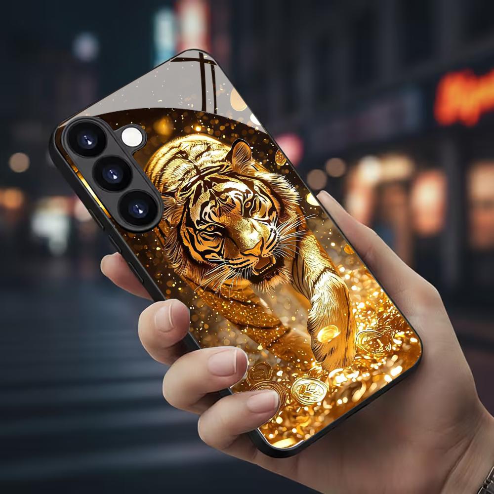 Samsung Galaxy S25 - Telefoonhoesje met tijgerprint voor Samsung Galaxy