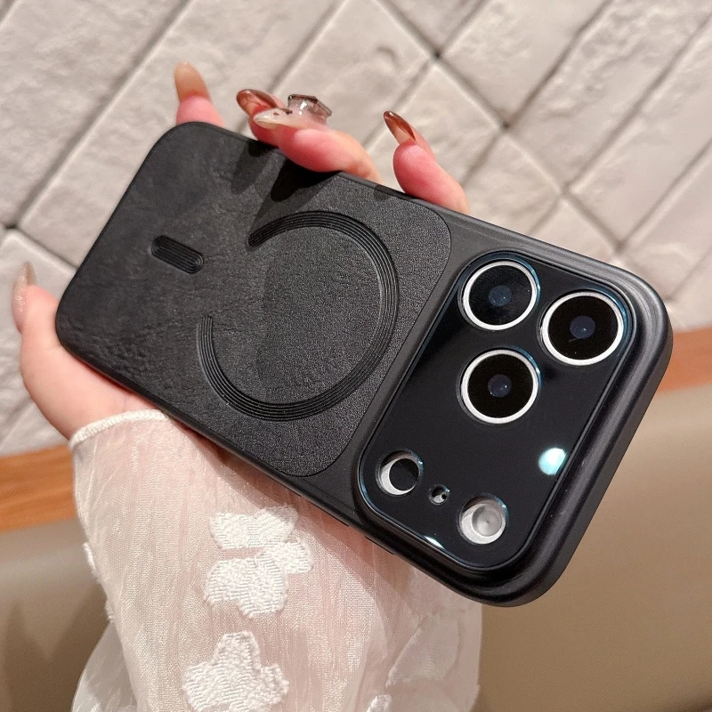 Buy Phone Cases - Luxe lederen textuur klassieke Magsafe magnetische
