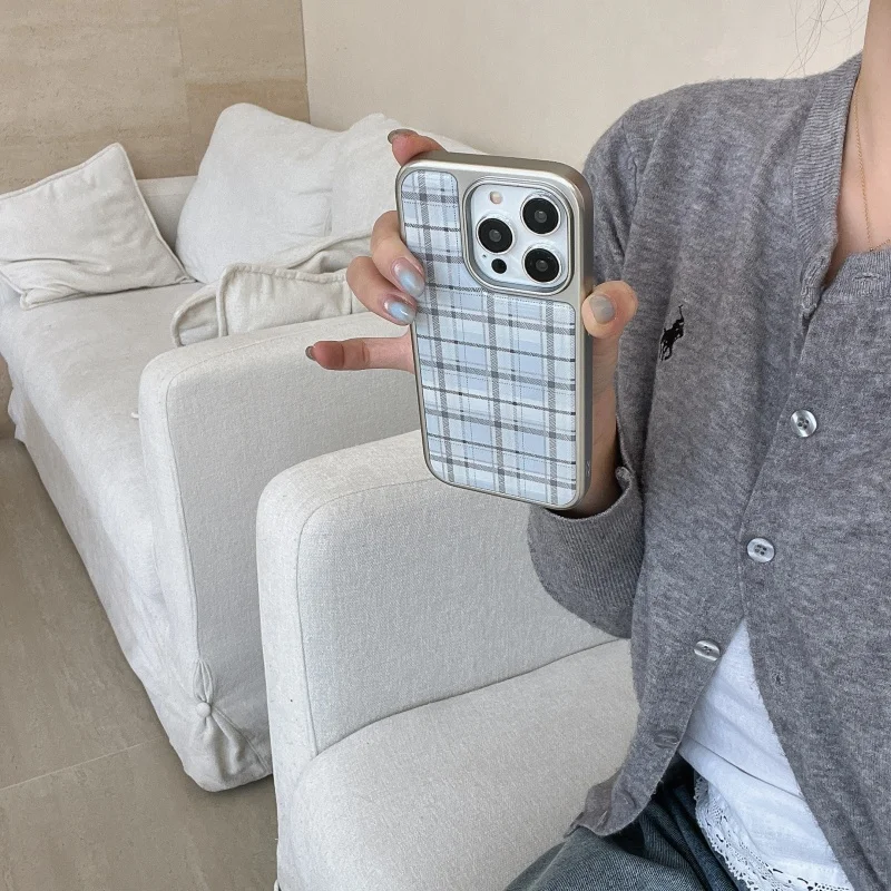 Koreaanse Ins Epoxy Blauw Plai - Phone Cases Korea recensie en prijs