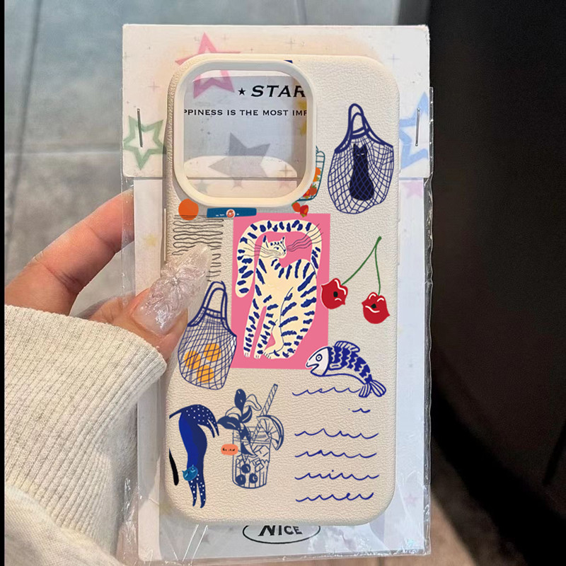Schattige kersenkat print tele - Phone Cases Otterbox recensie en prijs