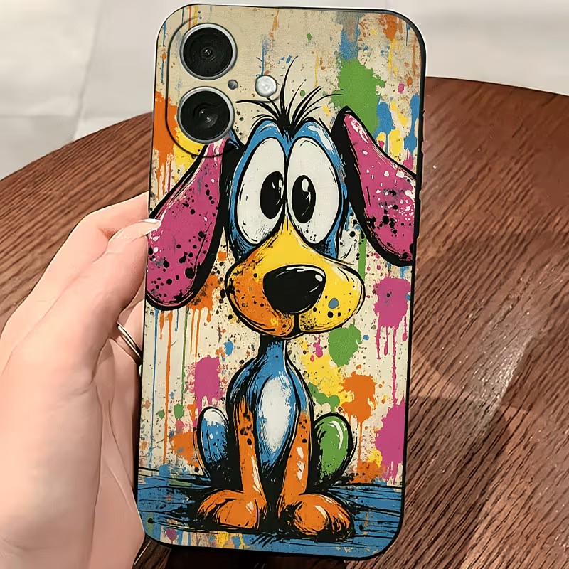 Graffiti gekleurde puppy TPU t - Phone Cases Otterbox recensie en prijs
