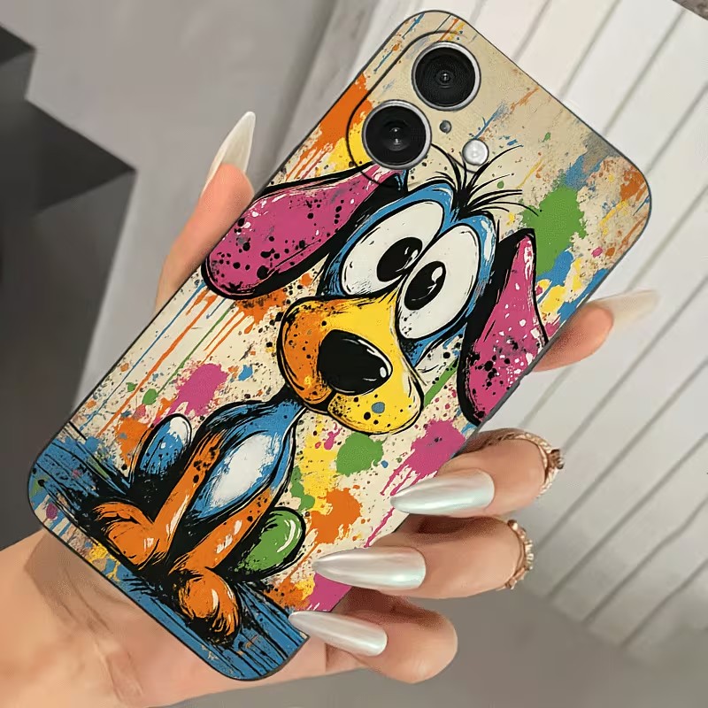 Graffiti gekleurde puppy TPU t - Phone Cases Otterbox recensie en prijs