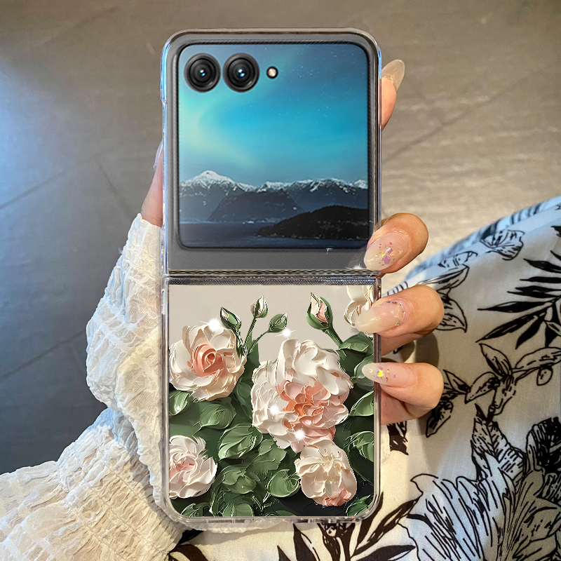 Witte Bloemen Patroon Telefoon - Phone Cases Transparent recensie en prijs