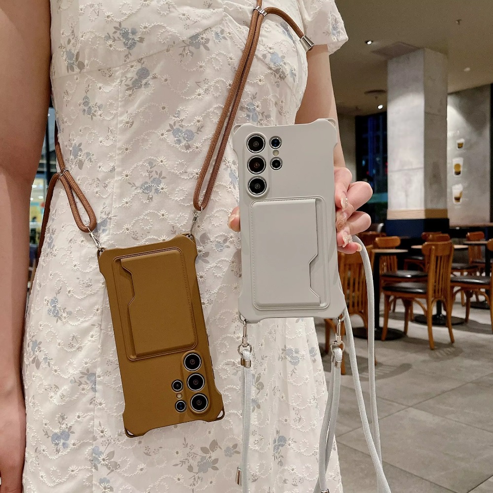 Zachte siliconen telefoonhoes  - Phone Cases With Card Holder recensie en prijs