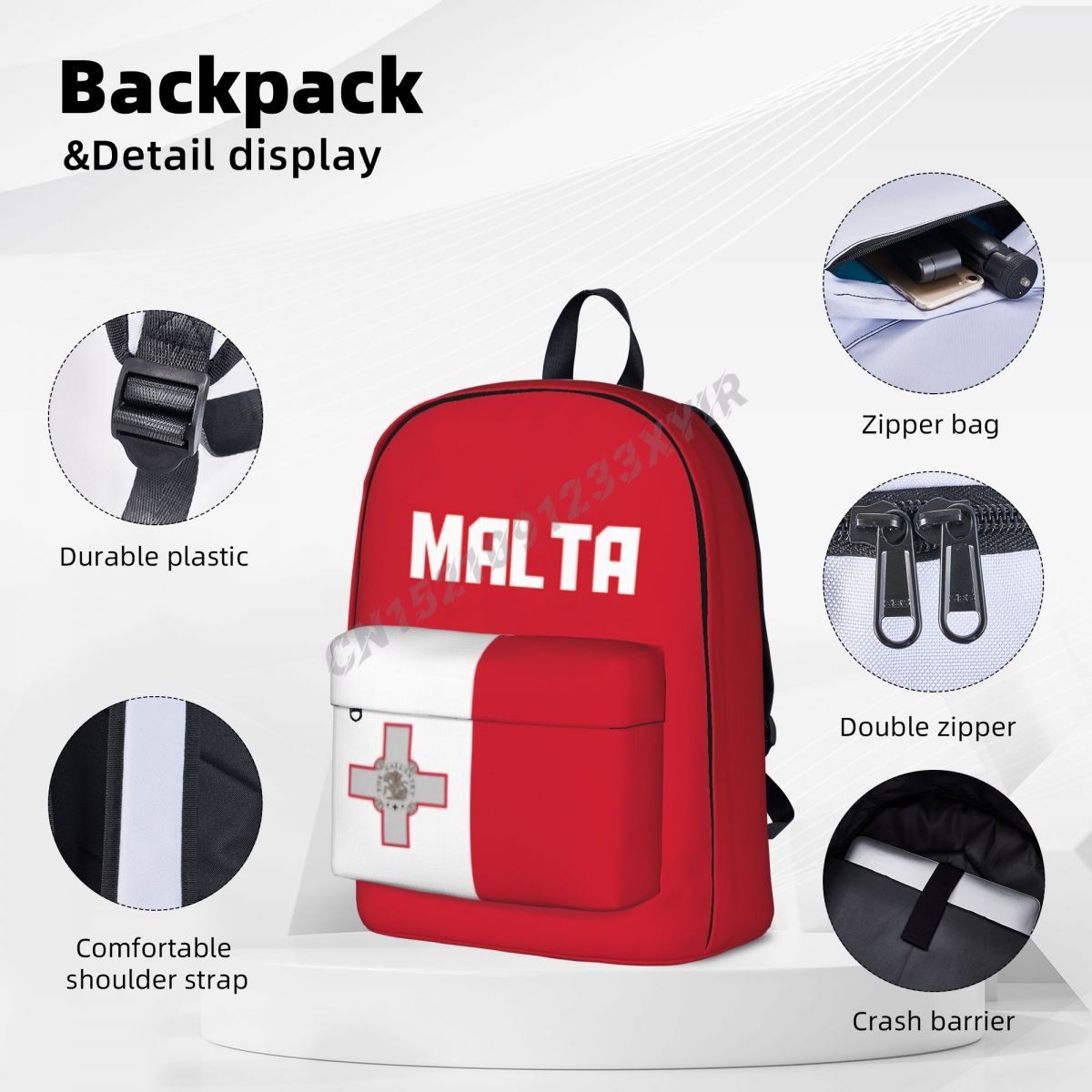 Unisex rugzak Malta vlag Malte - Phone Cases Malta recensie en prijs