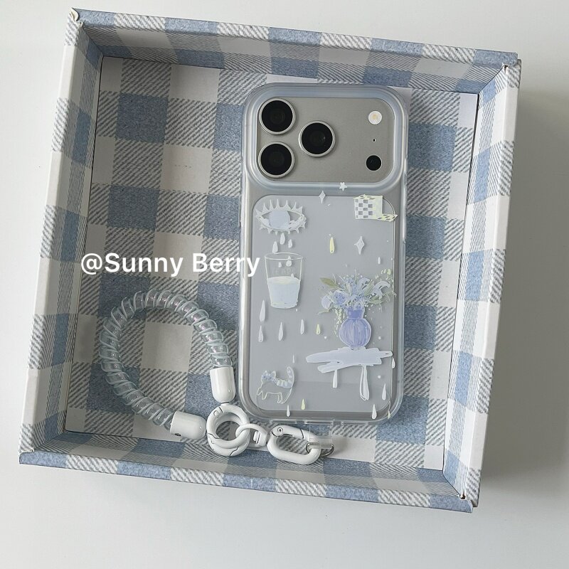 Koreaanse Ins Blue Tear Vase I - Phone Cases Korea recensie en prijs