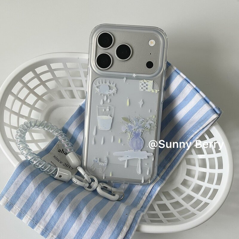 Koreaanse Ins Blue Tear Vase I - Phone Cases Korea recensie en prijs