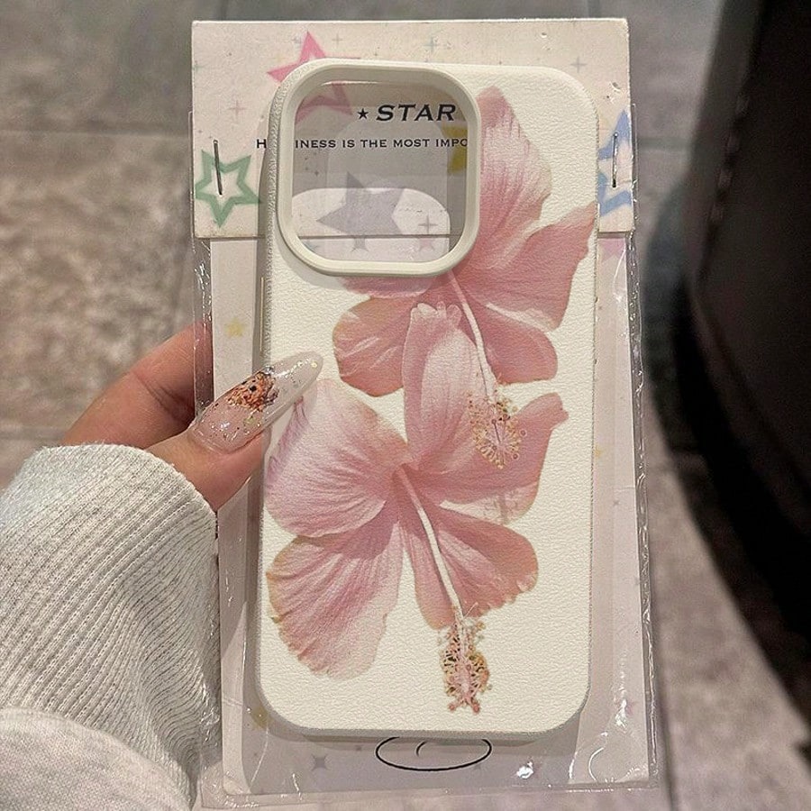 Roze Hibiscus Elegante Hoge Es - Phone Cases Drop Proof recensie en prijs