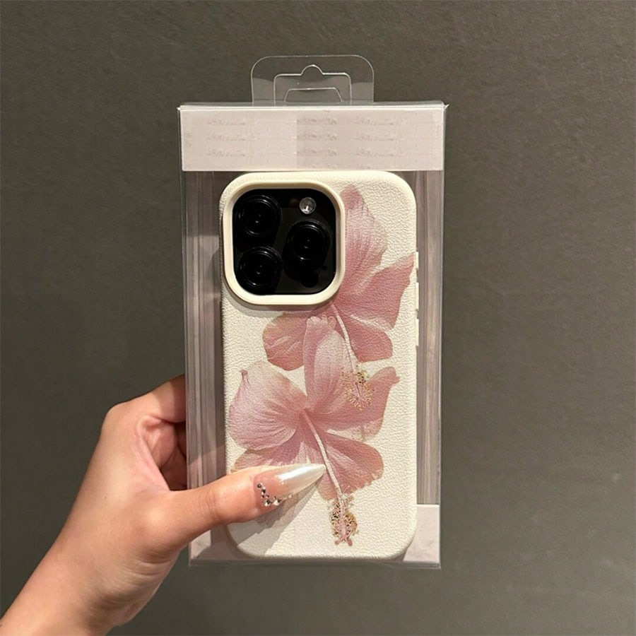Roze Hibiscus Elegante Hoge Es - Phone Cases Drop Proof recensie en prijs
