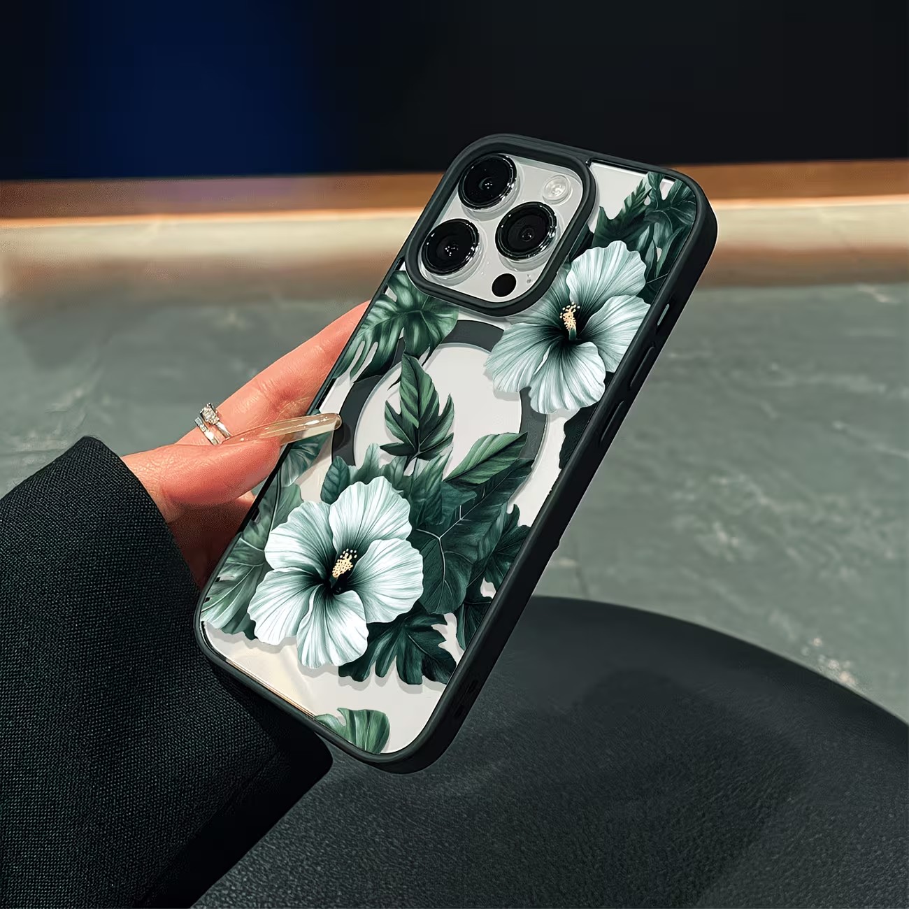 Groene bloemenprint telefoonho - Phone Cases With Magnet recensie en prijs