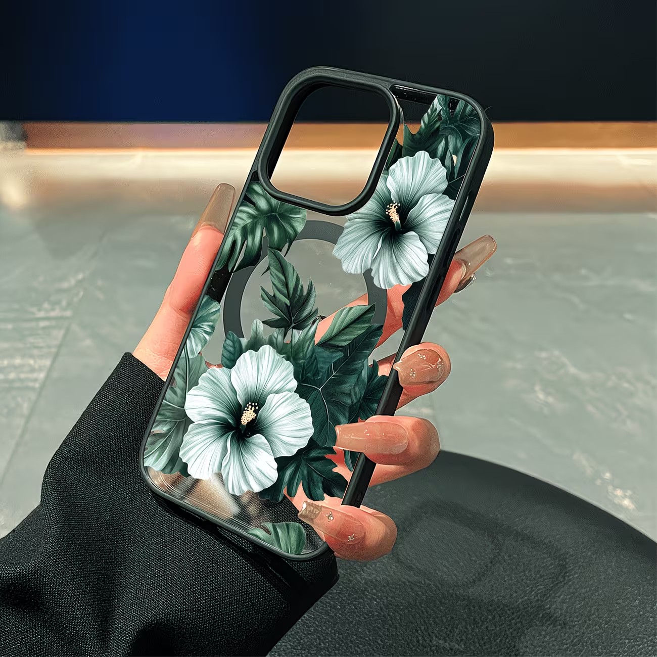 Groene bloemenprint telefoonho - Phone Cases With Magnet recensie en prijs