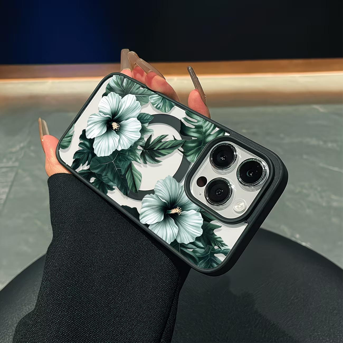 Groene bloemenprint telefoonho - Phone Cases With Magnet recensie en prijs